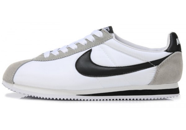 Кроссовки Nike Cortez белые с черным и серым