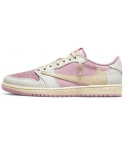 Travis Scott x Air Jordan 1 Low Sail Shy Pink