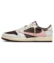 Travis Scott x Air Jordan 1 Low Dark Pony Pink Oxford