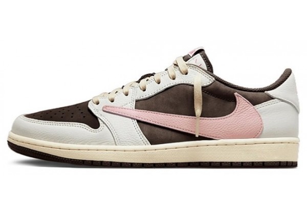 Travis Scott x Air Jordan 1 Low Dark Pony Pink Oxford