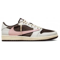 Travis Scott x Air Jordan 1 Low Dark Pony Pink Oxford