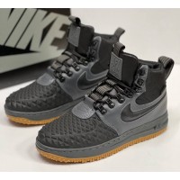 Nike Lunar Force 1 Duckboot Grey с мехом