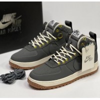 Nike Lunar Force 1 Duckboot WaterShield Black Grey зимние