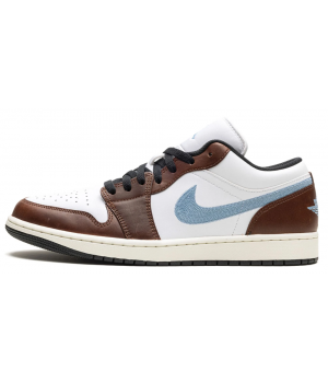 Nike Air Jordan 1 Low SE Embroidered Swoosh Mocha