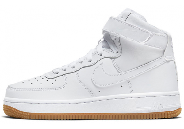 Nike Air Force 1 High White с мехом