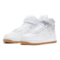 Nike Air Force 1 High White с мехом