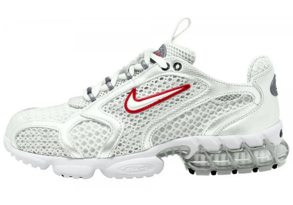 Stussy x Nike Air Zoom Spiridon Cage 2 White and Red