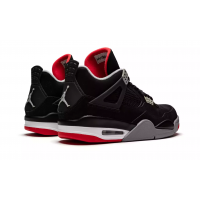 Nike Air Jordan 4 Bred с мехом