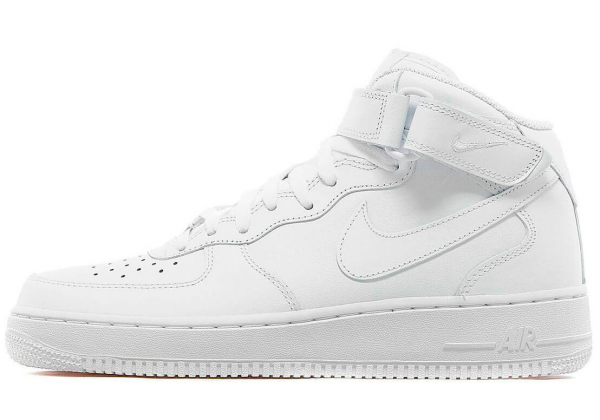 Nike Air Force 1 High White с мехом
