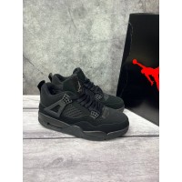 Nike Air Jordan 4 Retro Black Cat с мехом