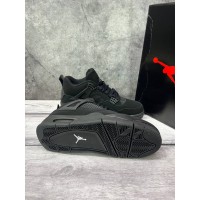 Nike Air Jordan 4 Retro Black Cat с мехом