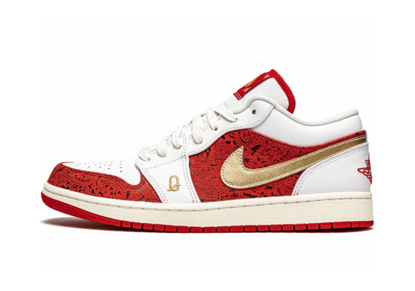 Nike Air Jordan 1 Low White Red Gold