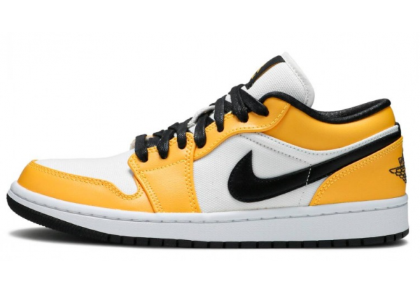 Nike Air Jordan 1 Low бело-желтые с черным