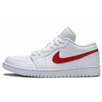 Nike Air Jordan 1 Low белые с красным