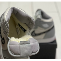 Кроссовки Nike Dior Air Jordan серые зимние
