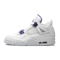 Nike Air Jordan 4 Retro бело-фиолетовые
