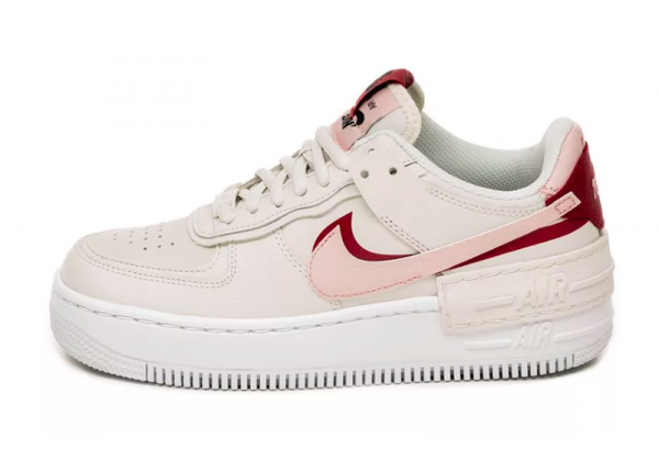 Кроссовки Nike Air Force белые с розовым