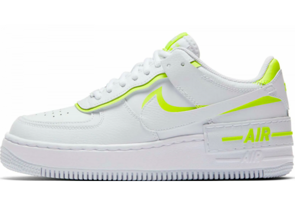 Кроссовки Nike Air Force 1 Shadow белые с зеленым