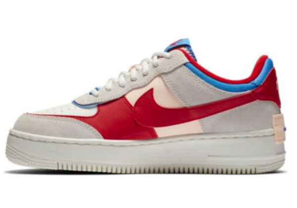 Кроссовки Nike Air Force Shadow серые с красным