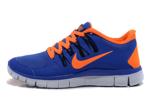 Кроссовки Nike Free Run 3.0 синие с оранжевым