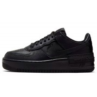 Кроссовки Nike Air Force однотонные кожаные черные