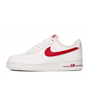 Кроссовки Nike Air Force белые с красным 