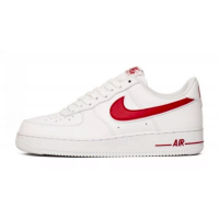 Кроссовки Nike Air Force белые с красным 