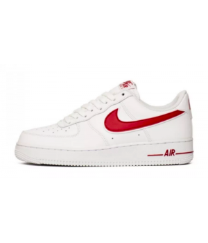 Кроссовки Nike Air Force белые с красным 