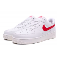 Кроссовки Nike Air Force белые с красным 