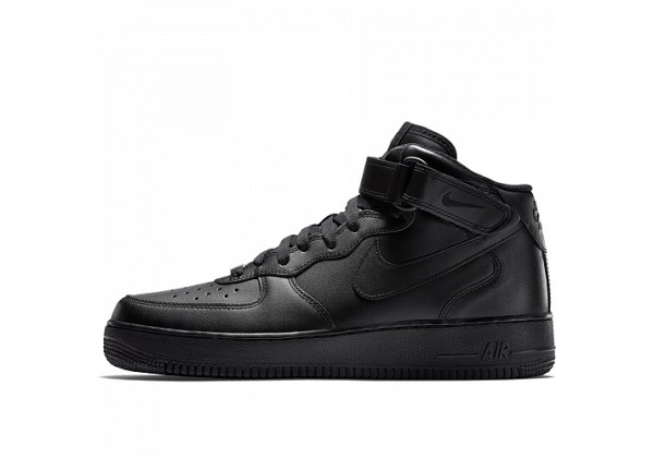 Nike кроссовки мужские Air Force 1 Mid Black мужские черные
