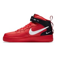 Зимние кроссовки Nike Air Force 1 Mid '07 LV8 Red красные