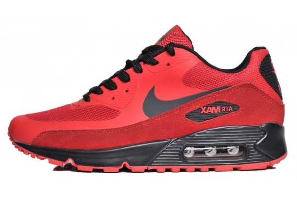 Кроссовки Nike Air Max 90 замшевые красные