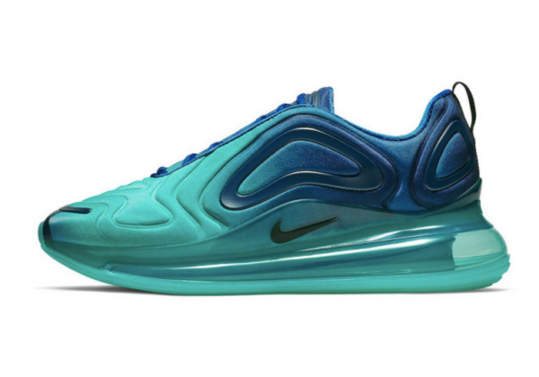 Зимние кроссовки Nike Air Max 720 бирюзовые с голубым