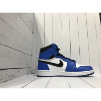 Nike кроссовки Air Jordan бело-синие с черным