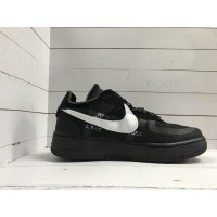 Кроссовки Nike Air Force кожаные черно-белые