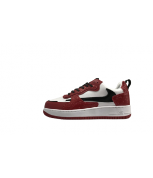 Мужские кроссовки Nike Air Force бело-красные