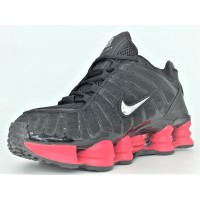 Кроссовки Nike Shox черные с красным