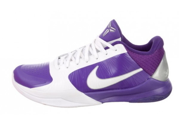 Кроссовки Nike Zoom Kobe 5 TB Purple фиолетовые с белым