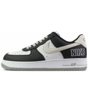 Кроссовки Nike Air Force 1 Low Black Grey Logo