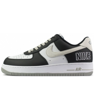 Кроссовки Nike Air Force 1 Low Black Grey Logo