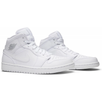 Кроссовки Nike Air Jordan 1 Retro Mid Pure Platinum White