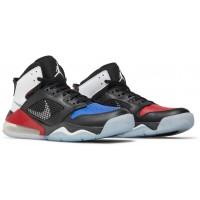 Кроссовки Nike Air Jordan черно-бело-синие с красным