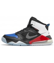 Кроссовки Nike Air Jordan черно-бело-синие с красным