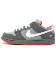 Кроссовки Nike Air Force серые с оранжевым