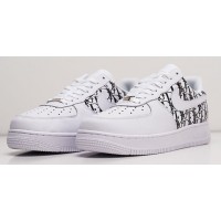 Кроссовки Nike Dior Air Jordan белые низкие