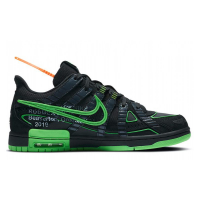 Кроссовки Nike X Off-White Dunk Low черные с зеленым
