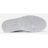Кроссовки Nike Air Jordan 1 зимние моно белые