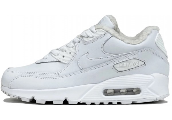 Зимние Nike Air Max 90 VT кожаные белые