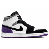 Кроссовки Nike Air Jordan 1 High черные с фиолетовым