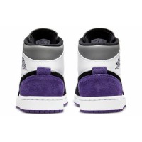Кроссовки Nike Air Jordan 1 High черные с фиолетовым